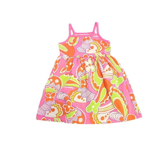 Hanna Andersson Girls 3T  Pink Floral Paisley Pullover Sun Dress 2155 - Picture 1 of 5